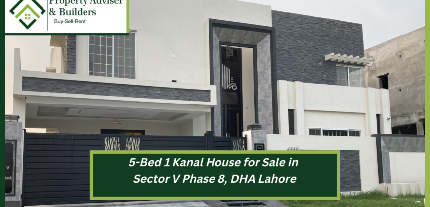 1-Kanal House for Sale in Sector V, Phase 8 DHA Lahore