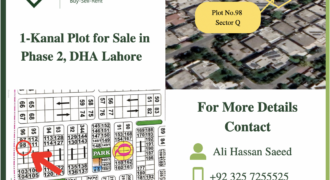 1-Kanal Plot for Sale in Sector Q Phase 2, DHA Lahore