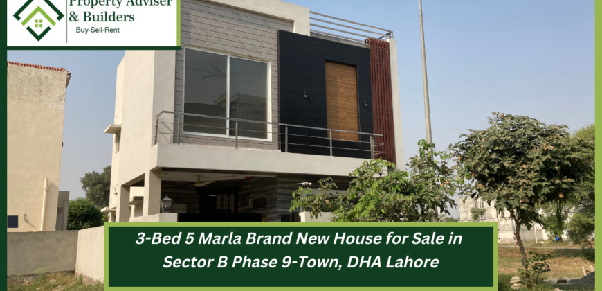 5 Marla Brand New House for Sale in Sector B Phase 9-Town, DHA Lahore