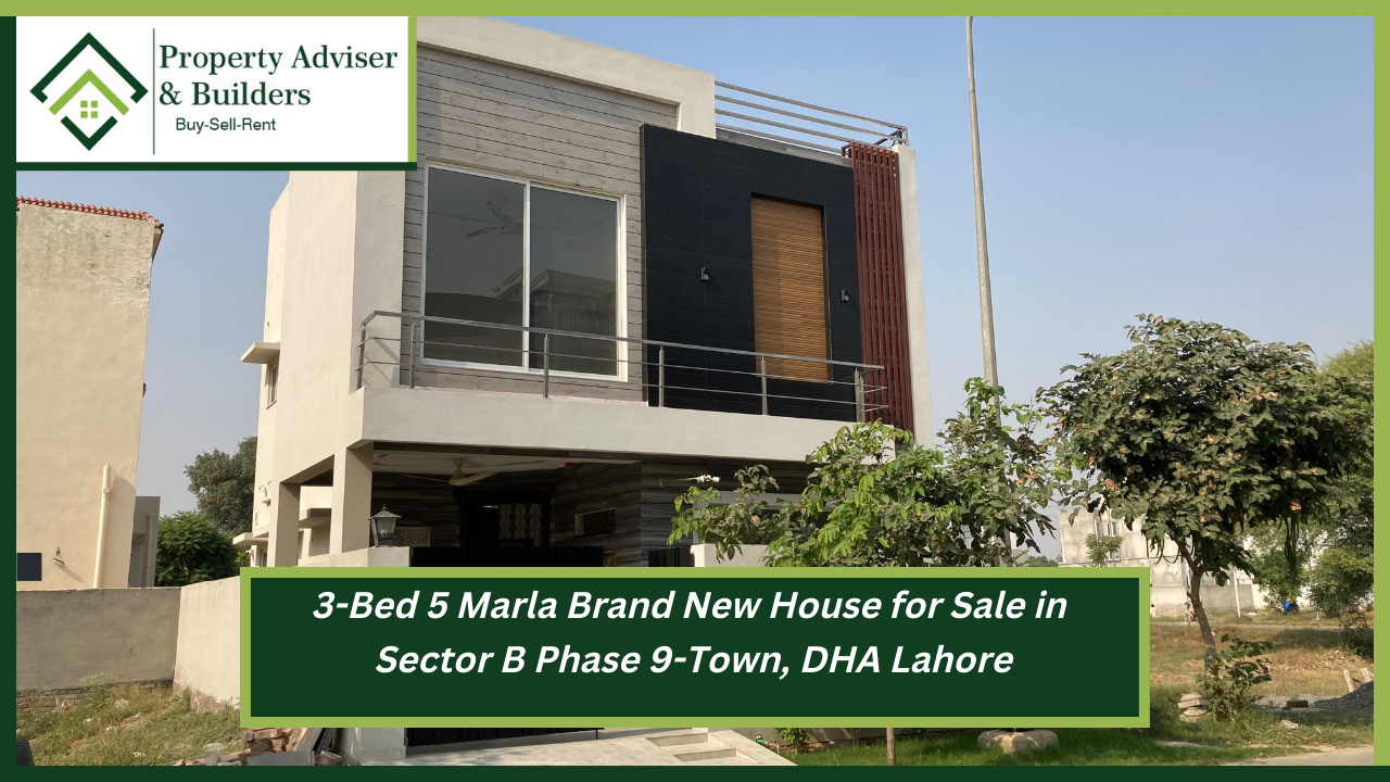 5 Marla Brand New House for Sale in Sector B Phase 9-Town, DHA Lahore