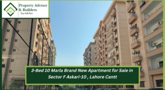 3-Bed 10 Marla Brand New Apartment for Sale in Sector F, Askari-10 Lahore Cantt