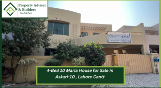 4-Bed 10 Marla House for Sale in Askari-10, Lahore Cantt