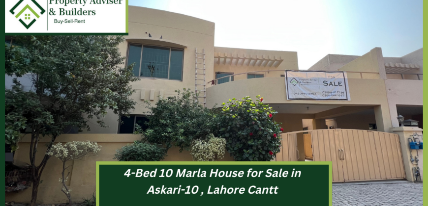 4-Bed 10 Marla House for Sale in Askari-10, Lahore Cantt