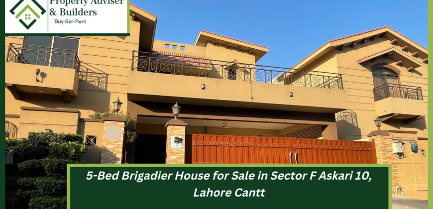 5-Bed Brigadier House for Sale in Sector F Askari 10, Lahore Cantt