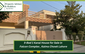 5-Bed 1-Kanal House for Sale in Falcon Complex, Kalma Chowk Lahore ​