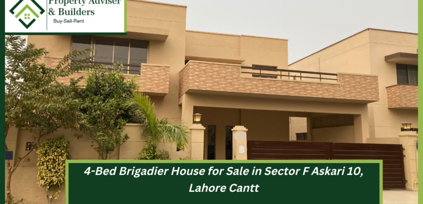 4-Bed Brigadier House for Sale in Sector F Askari 10, Lahore Cantt