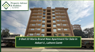3-Bed 10 Marla Brand New Apartment for Sale in Askari-1, Lahore Cantt