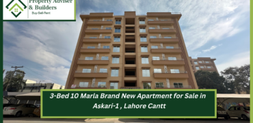 3-Bed 10 Marla Brand New Apartment for Sale in Askari-1, Lahore Cantt